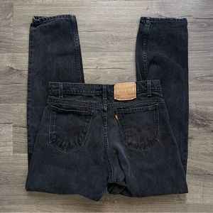 Levis 550 BLACK Orange Tab Tapered Leg Jeans Size 34 X 32 Men Vintage 80s 90s